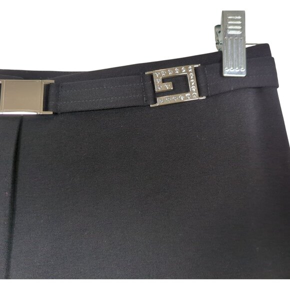 Parisline Vintage Women's Black Straight-Leg Elegant Pants With Rhinestone sz 10 - Picture 6 of 15